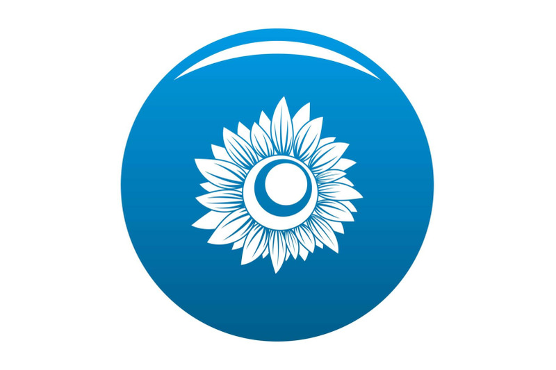 tall-sunflower-icon-vector-blue