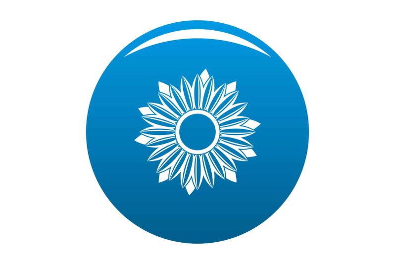 ripe-sunflower-icon-vector-blue