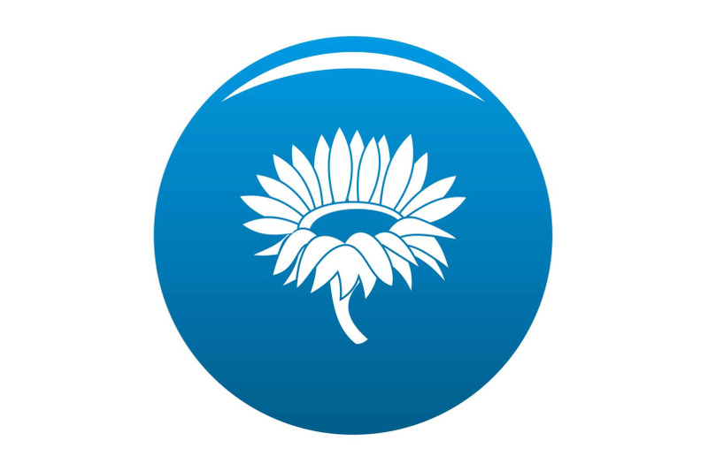 blossoming-sunflower-icon-vector-blue