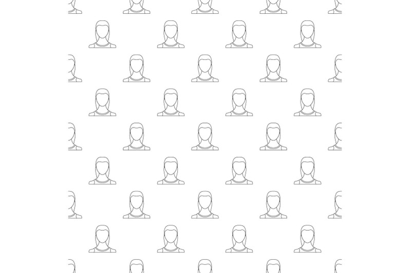 girl-user-pattern-vector-seamless