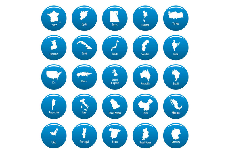 country-map-icon-set-vetor-blue