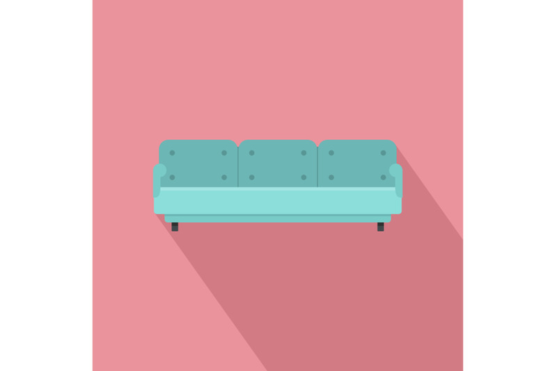 three-place-sofa-icon-flat-style