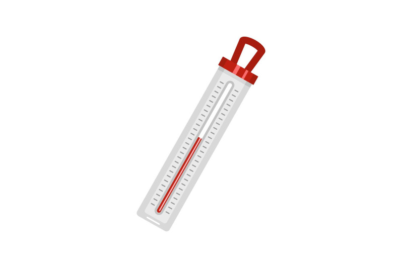 old-thermometer-icon-flat-style