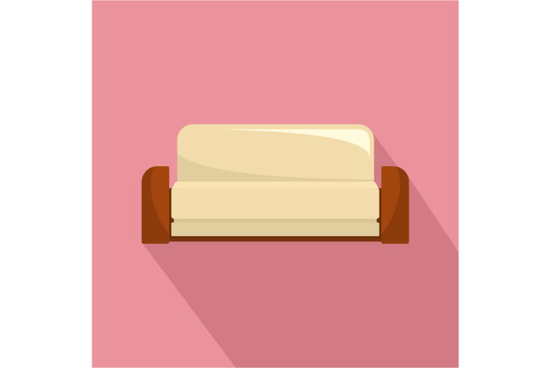 english-sofa-icon-flat-style