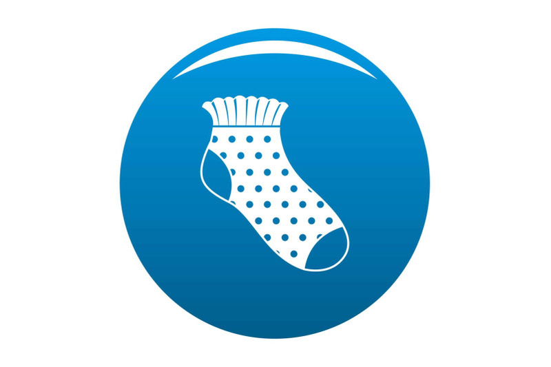 girl-sock-icon-vector-blue