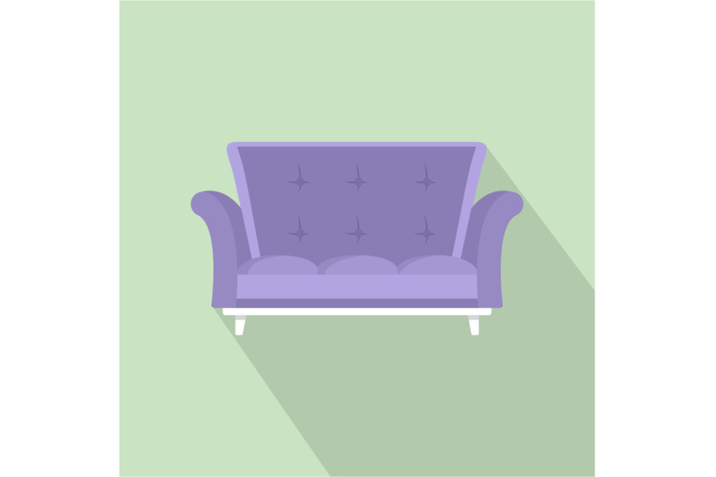 cabriole-sofa-icon-flat-style
