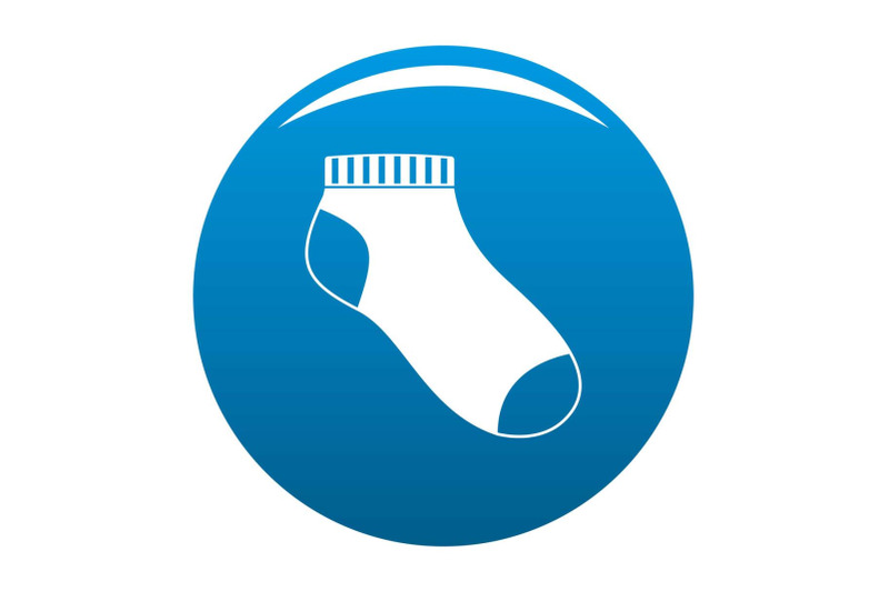 sport-sock-icon-vector-blue
