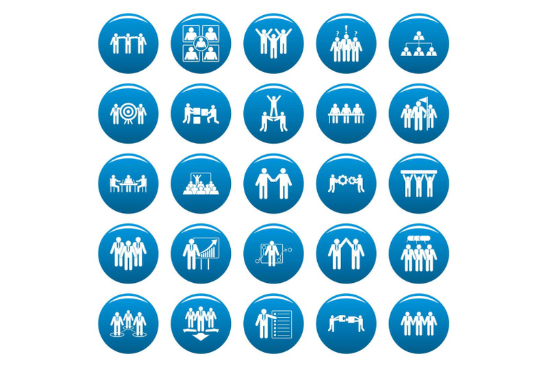 team-building-training-icons-set-vetor-blue