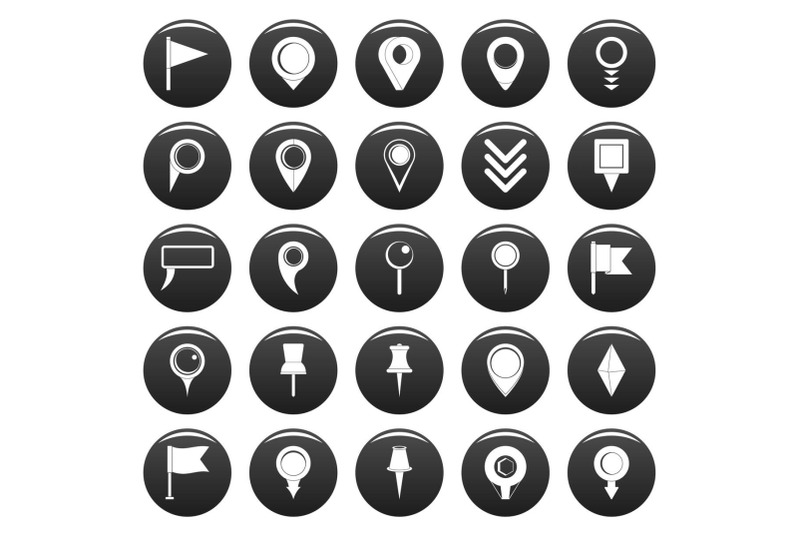 map-pointer-icons-set-vetor-black