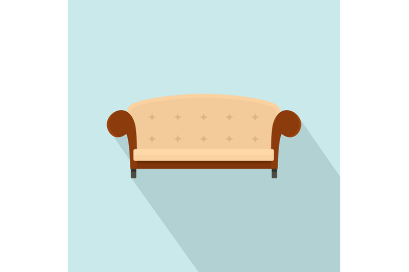 vintage-sofa-icon-flat-style