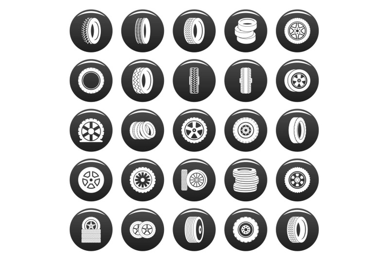 tire-icons-set-vetor-black