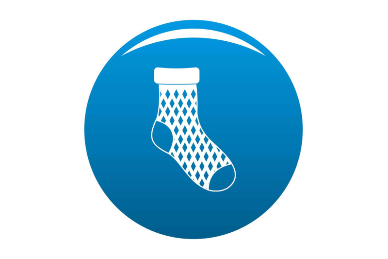 child-sock-icon-vector-blue