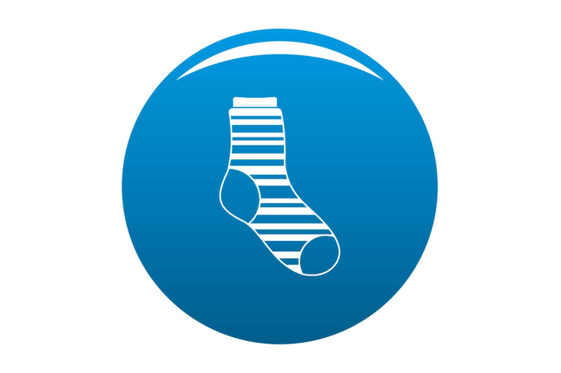 warm-sock-icon-vector-blue