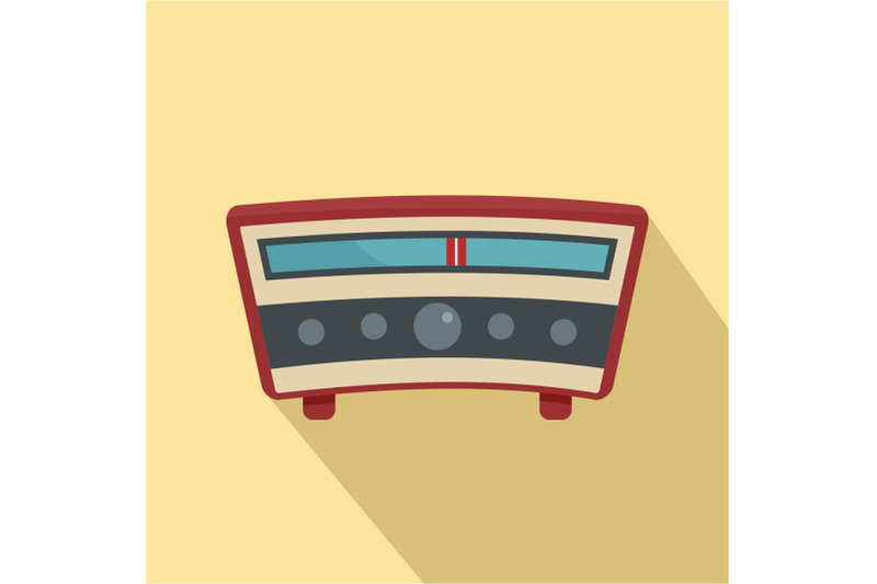 retro-radio-icon-flat-style