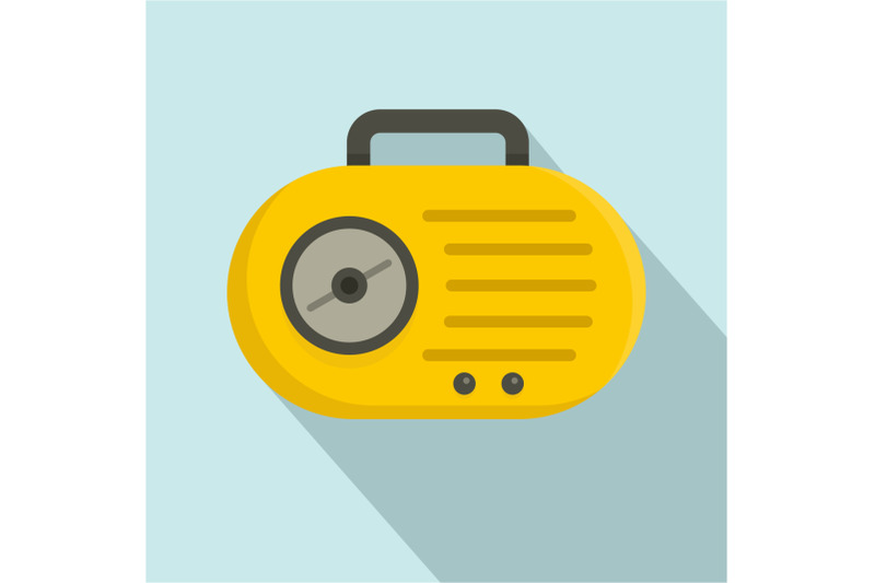 mini-radio-icon-flat-style