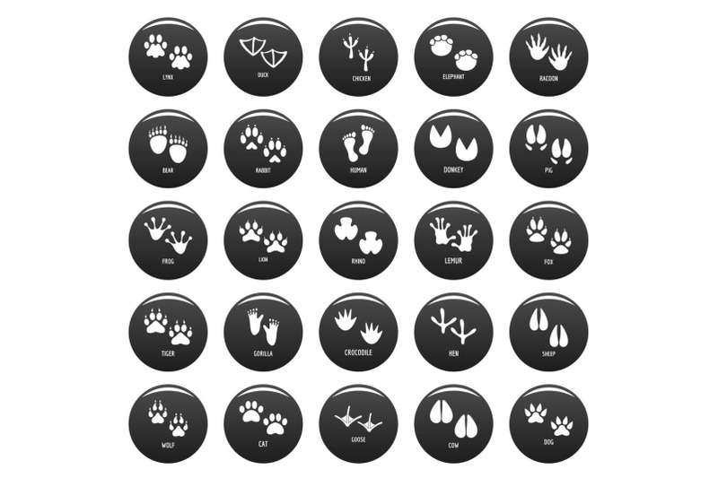 animal-footprint-icons-set-vetor-black