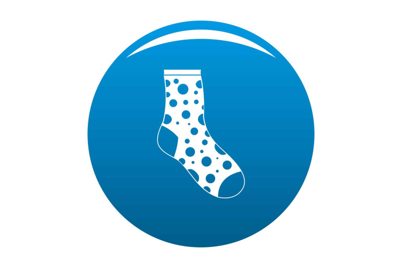 lost-sock-icon-vector-blue