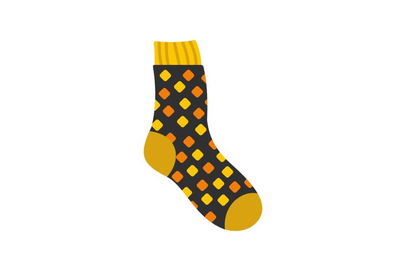 cotton-sock-icon-flat-style