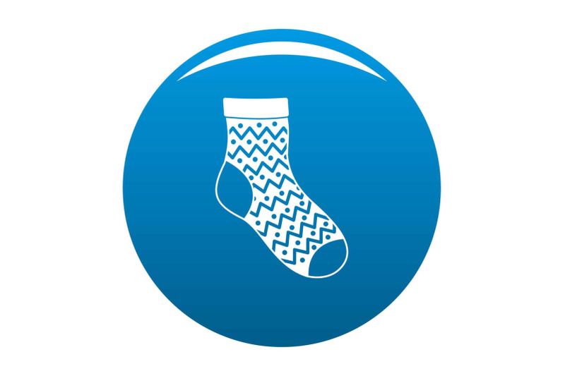 ornament-sock-icon-vector-blue