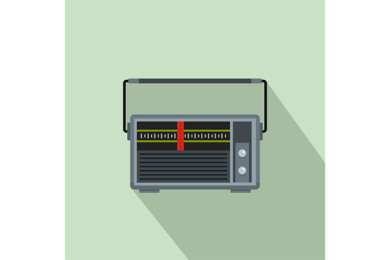 red-line-radio-icon-flat-style