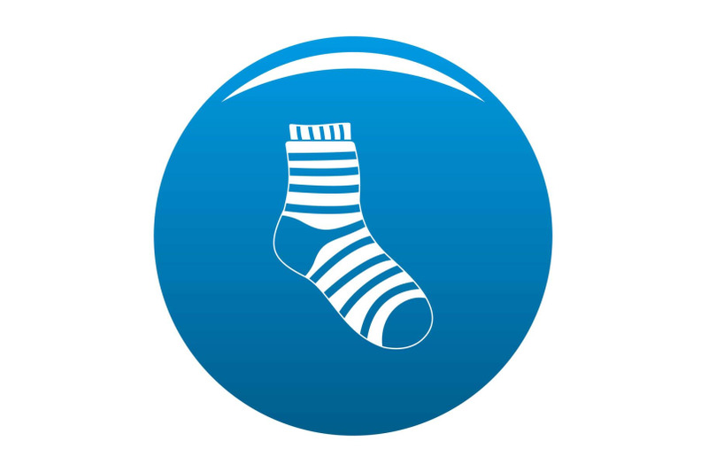 fuzzy-sock-icon-vector-blue