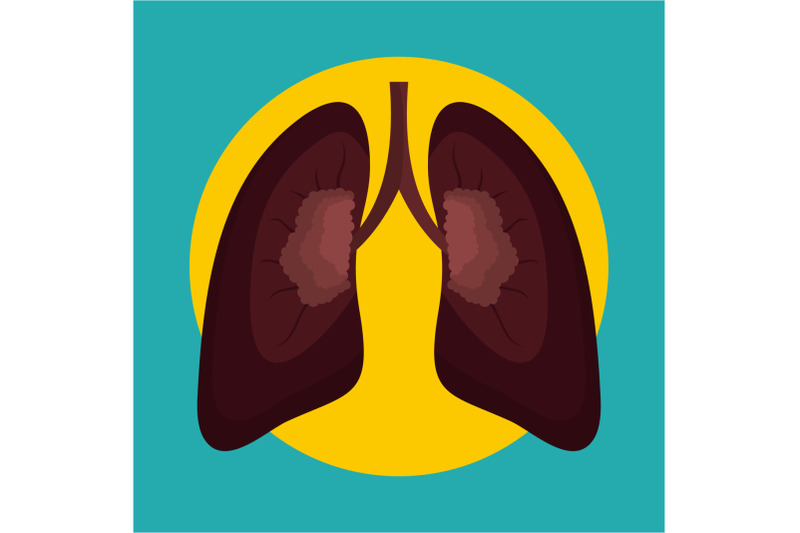 after-smoking-lungs-icon-flat-style