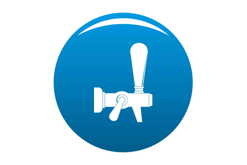 steel-faucet-icon-vector-blue