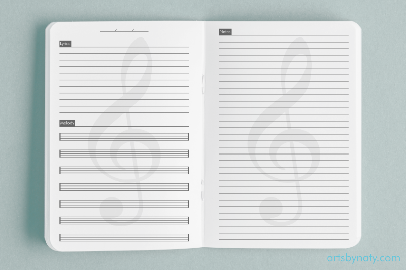 printable-music-songwriter-kdp-notebook