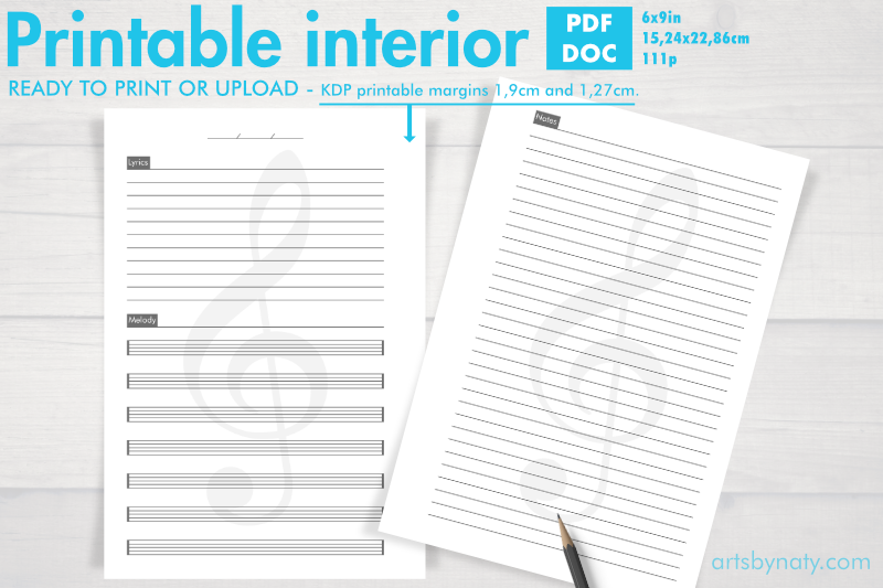 printable-music-songwriter-kdp-notebook