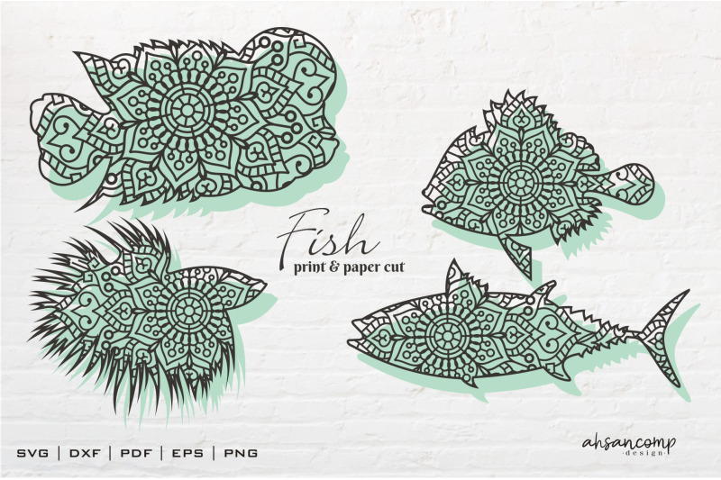 fish-paper-cut-vector-illustration