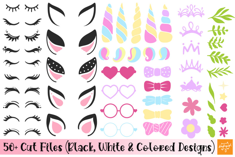 build-your-own-unicorn-unicorn-kit-svg-unicorn-face-bundle