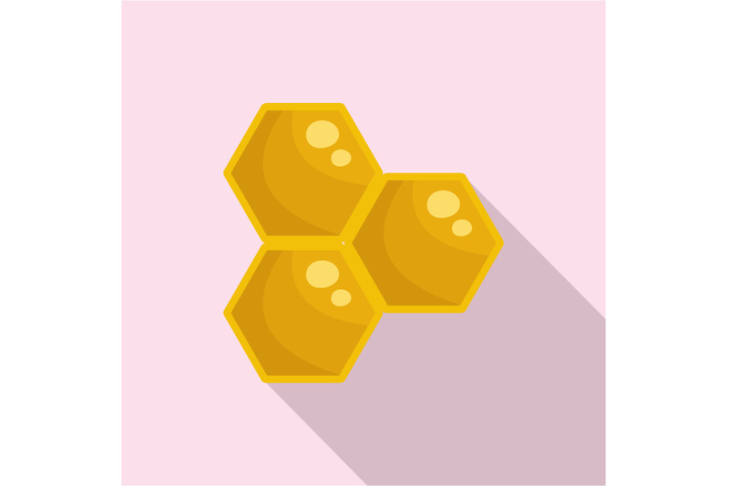 honey-cells-icon-flat-style