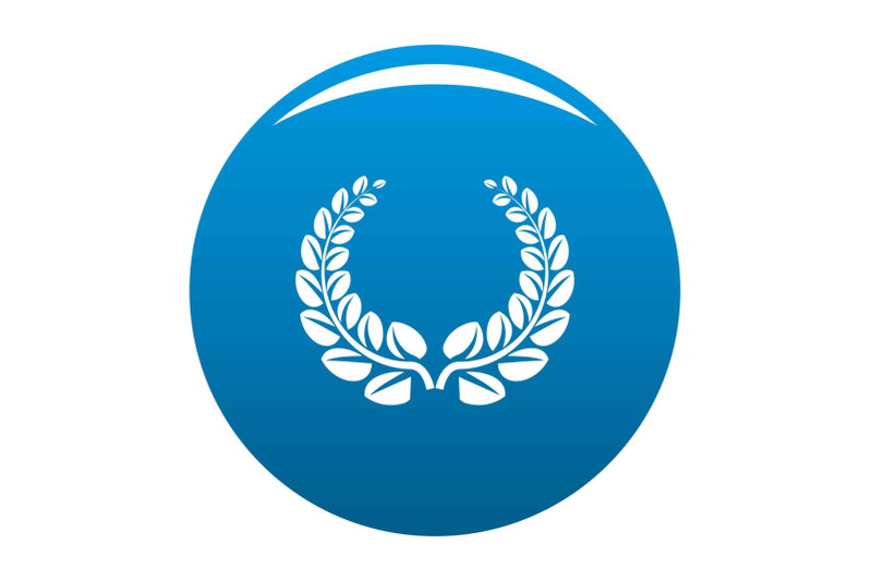 award-wreath-icon-vector-blue