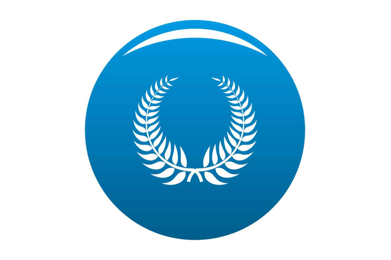 branch-wreath-icon-vector-blue