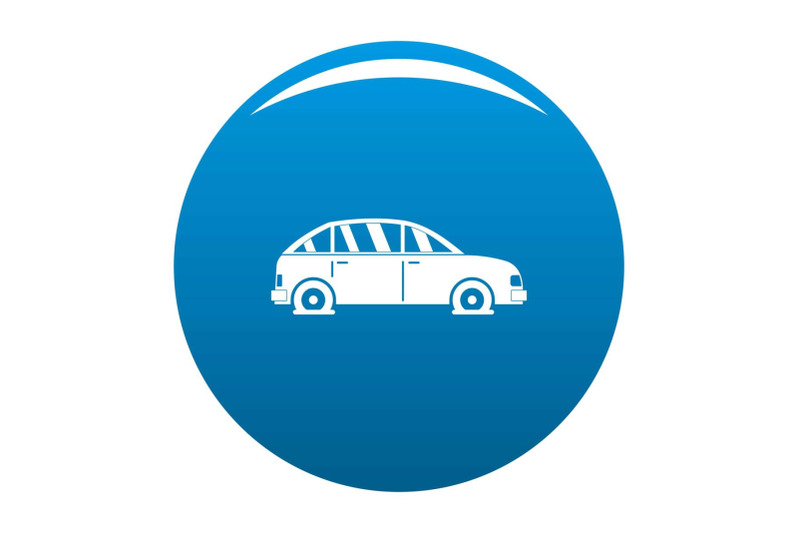 car-in-water-icon-vector-blue