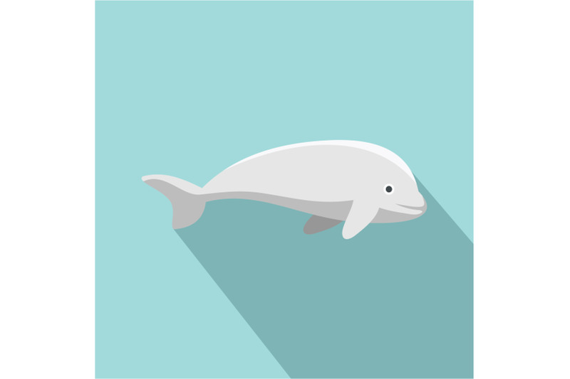 beluga-whale-icon-flat-style