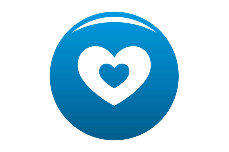 double-heart-icon-vector-blue