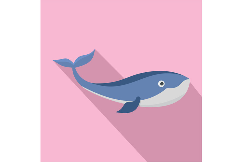 sea-whale-icon-flat-style
