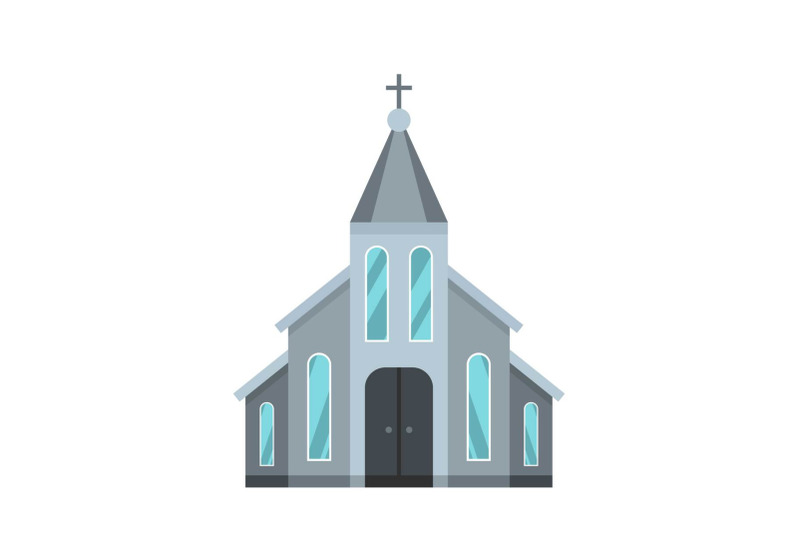 western-church-icon-flat-style