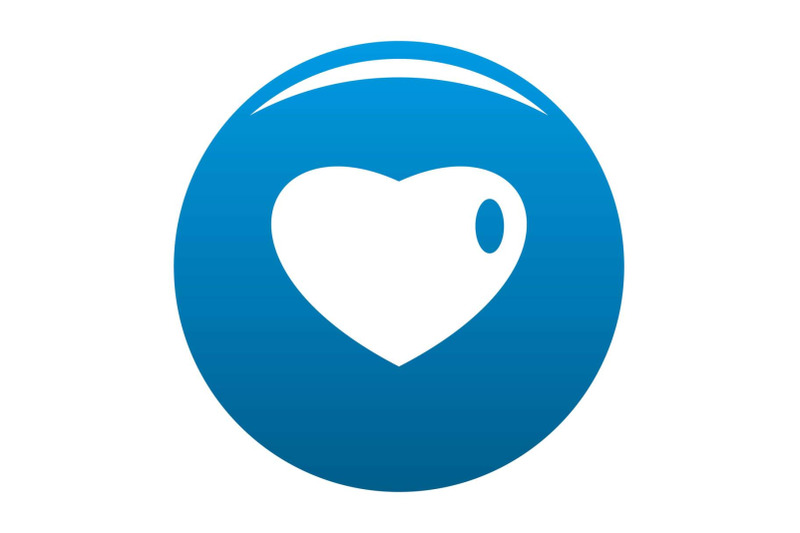 three-dimensional-heart-icon-vector-blue