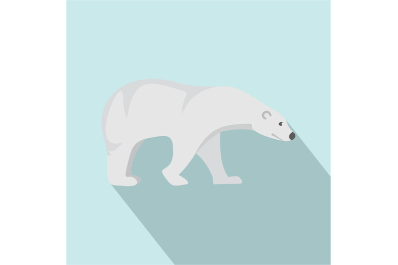 polar-bear-icon-flat-style