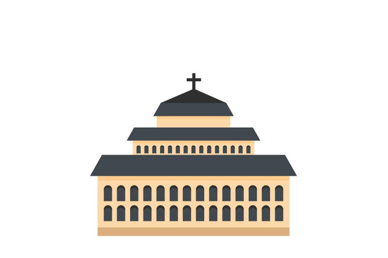 tall-church-icon-flat-style