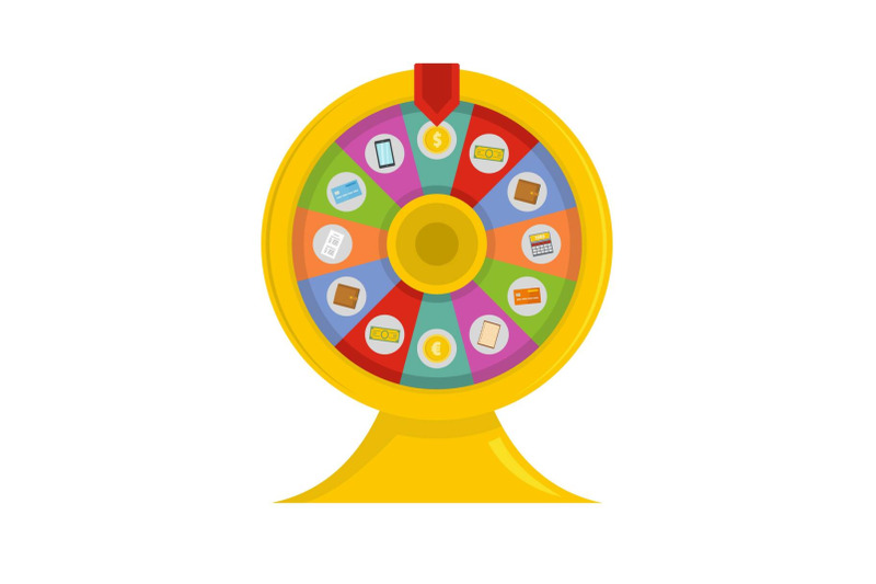 lucky-wheel-icon-flat-style