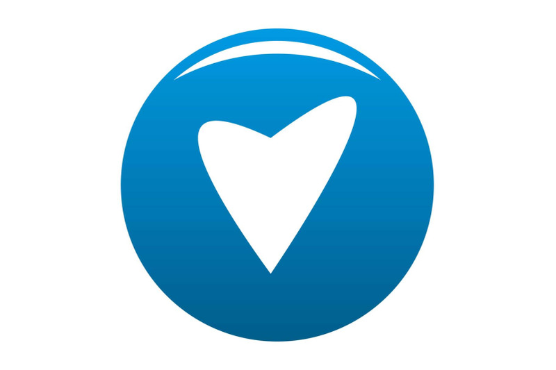 gentle-heart-icon-vector-blue