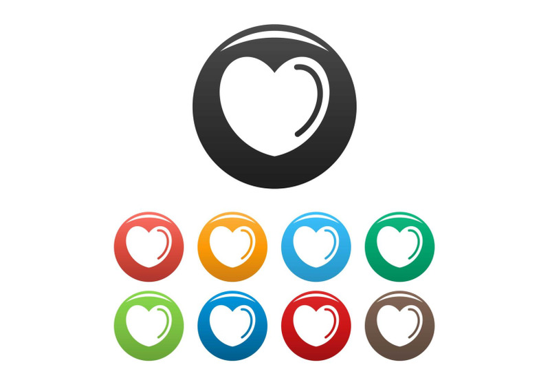 poisoned-heart-icons-set-color-vector