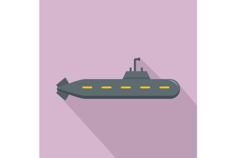 military-submarine-icon-flat-style