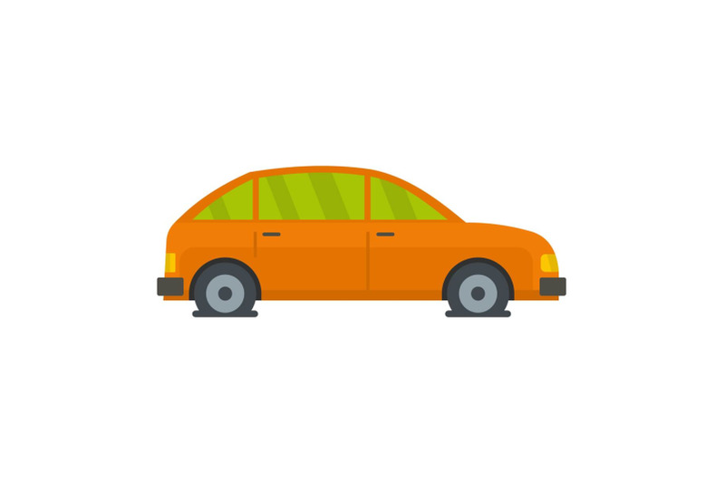 car-in-water-icon-flat-style