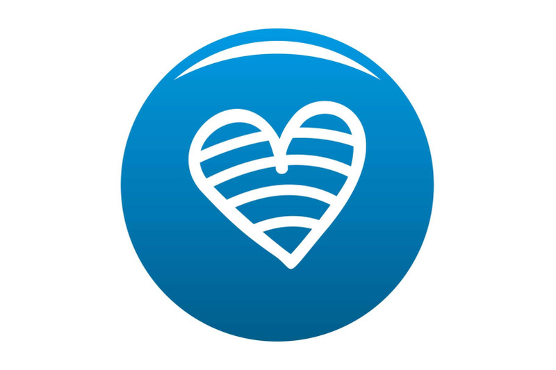 new-heart-icon-vector-blue