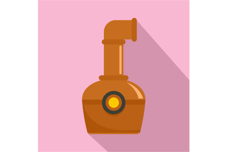 container-of-cognac-icon-flat-style