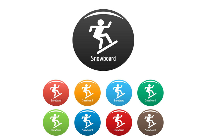 snowboard-icons-set-color-vector